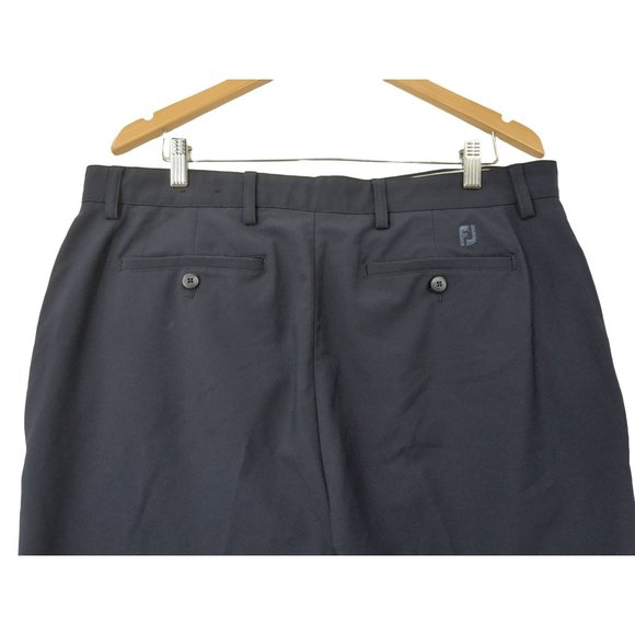 FootJoy Golf Shorts Chino Flat Front Mens 36 Navy Blue - Picture 3 of 7